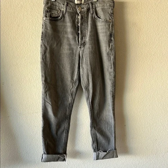 AGOLDE Nico High Rise Slim in Risk Gray Wash size 27 - Picture 2 of 10